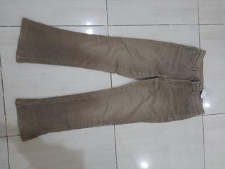 #lindungihutan celana jeans coklat muda gratis baju
