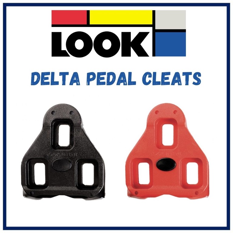 Look Delta Pedal Cleats (Black / Red) for Clipless Pedal for Bicycle