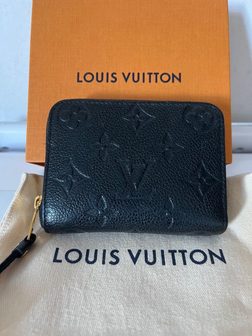 LOUIS VUITTON LV Zippy coin purse M60574 Monogram empreinte leather Noir  Used