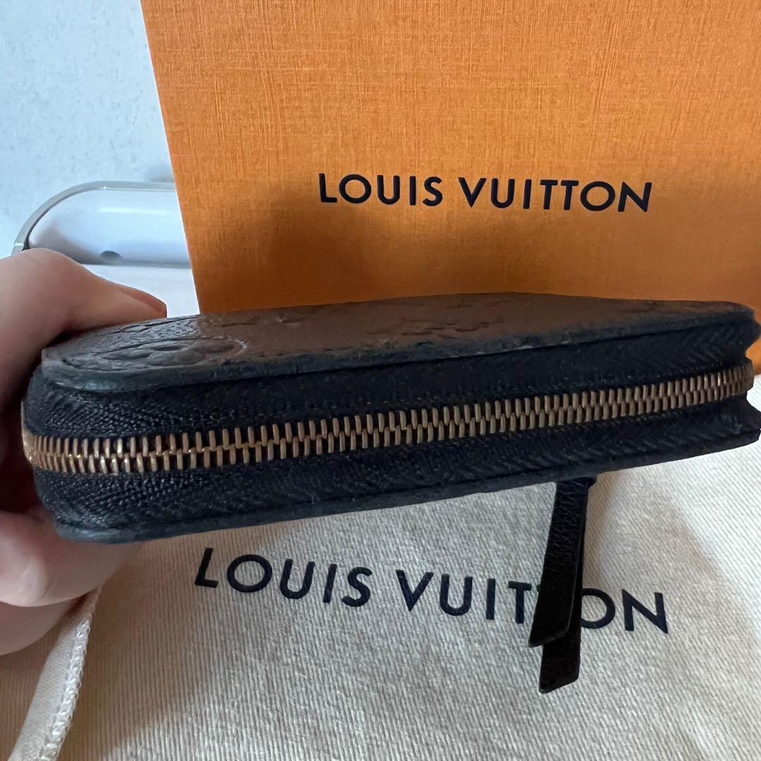 Louis Vuitton Zippy Coin Purse Monogram Empreinte Noir Black Leather M60574  Auth