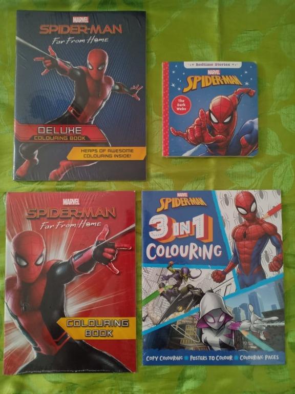 Marvel Spiderman Collection Coloring Books and Story Board book ...
