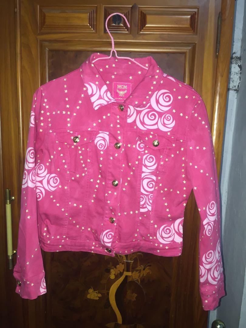 MCM denim jacket, Women's Fashion 