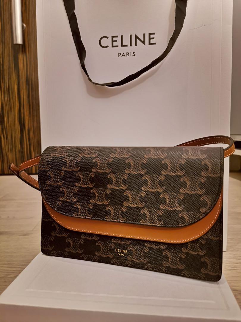 Celine Double Flap Wallet On Strap