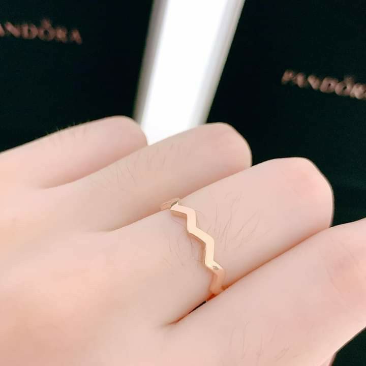 Polished preschool zigzag ring pandora