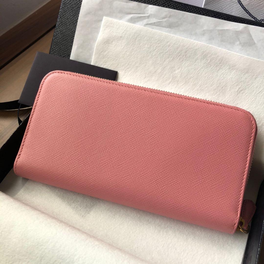 Petal Pink Large Saffiano Leather Wallet