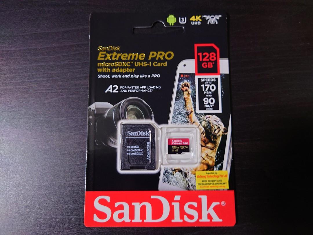 SanDisk Extreme Pro 128GB microSDXC UHS-I with Adapter