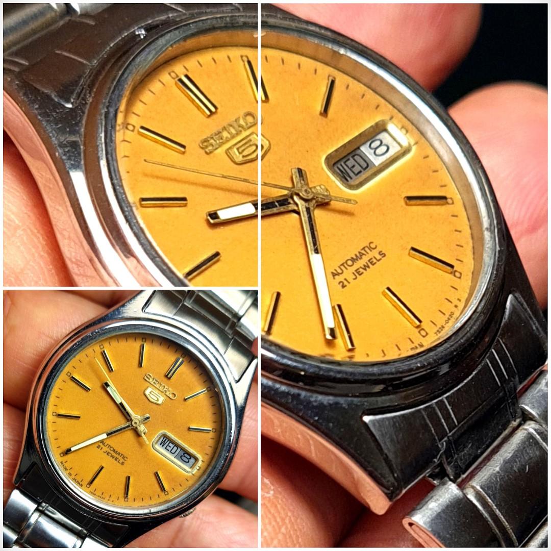 Seiko 5 Caliber 7009 Super Rare Copper Dial 'Glows in the dark' Made in  Japan, Men's Fashion, Watches & Accessories, Watches on Carousell