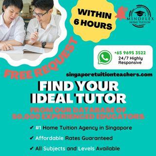 The #1 Home Tutor Agency in SG! PSLE O N A Level IB IGCSE AP Preschool Kindergarten Primary Secondary JC Poly ITE Uni English Science Math Chinese Chemistry Biology Physics POA Accounting Econs GP Literature History Geography Private Tuition Teacher