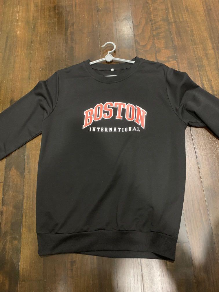 shein boston international long sleeve sweater sweatshirt Men s