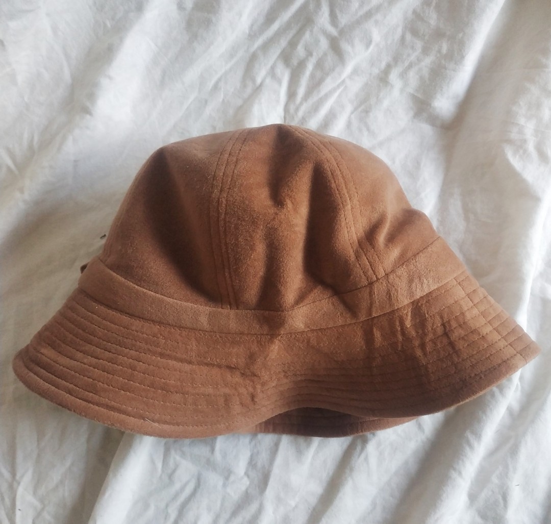 suede bucket hat, Fesyen Wanita 