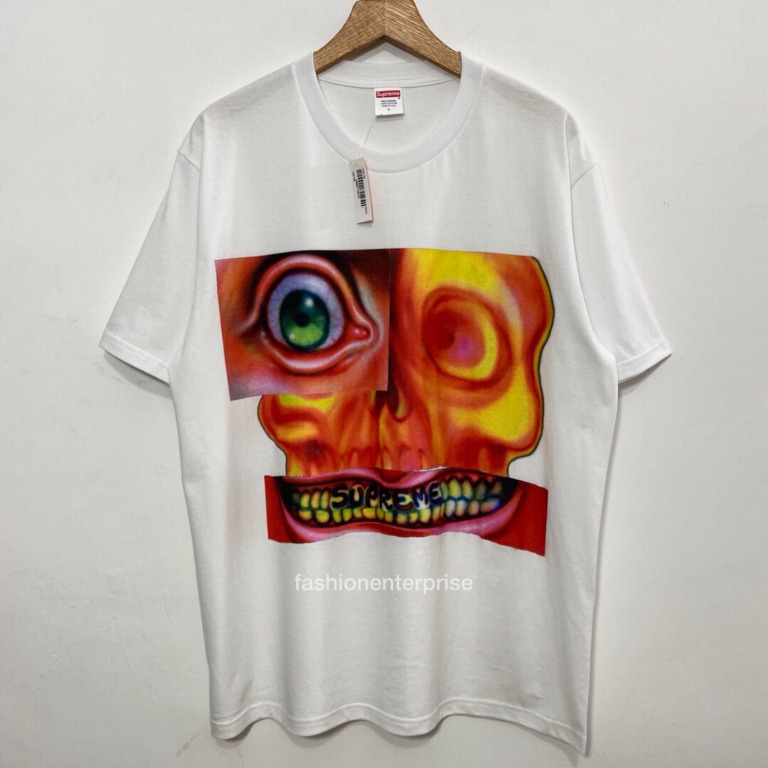 Supreme faces hot sale tee white