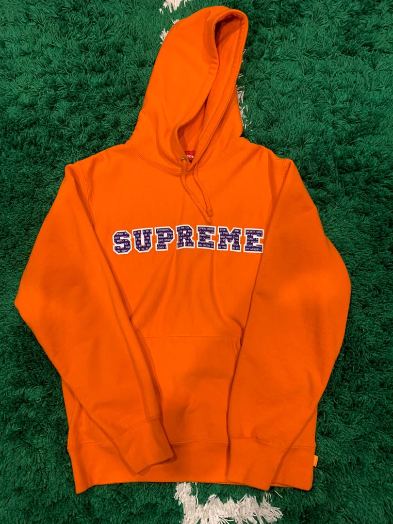 Orange top supreme sweatshirt