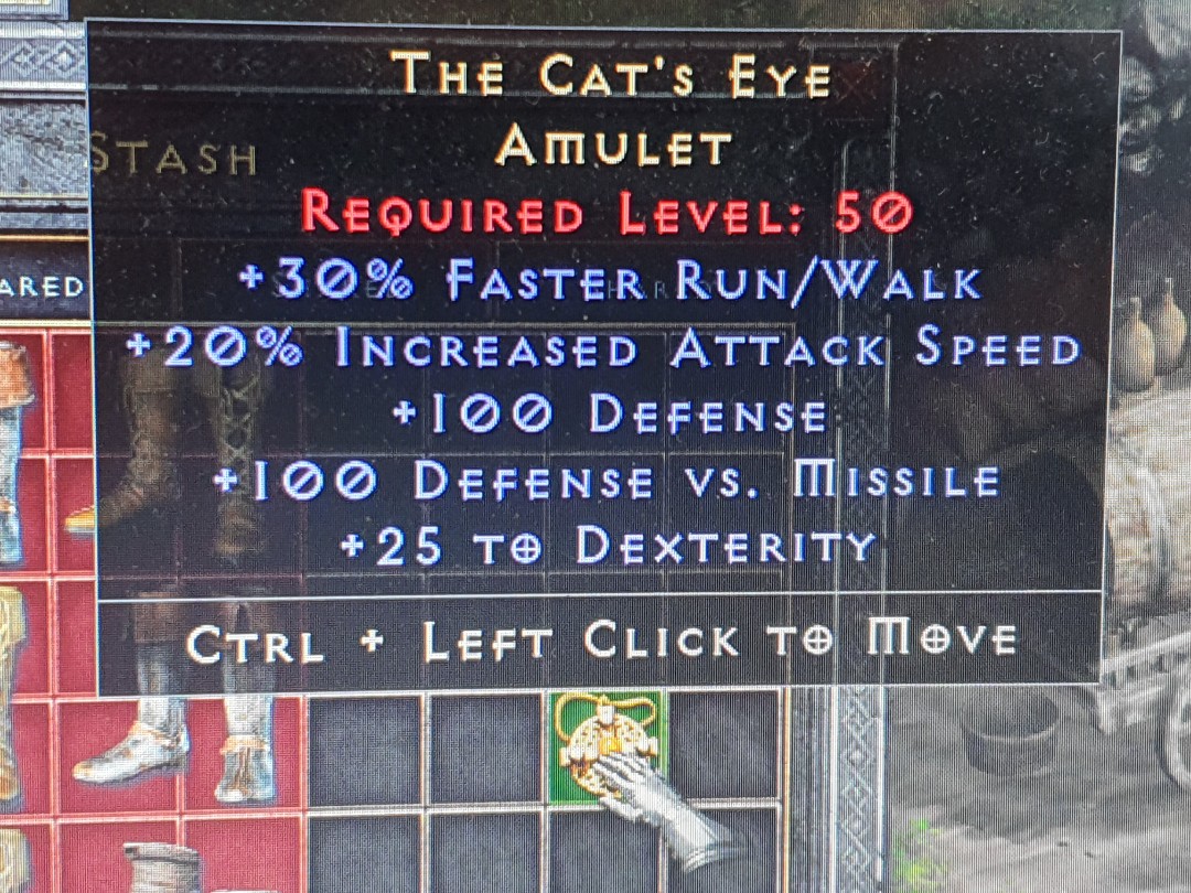 The Cat's Eye Amulet D2R Diablo II Resurrected (Softcore) (PC/PS4/PS5