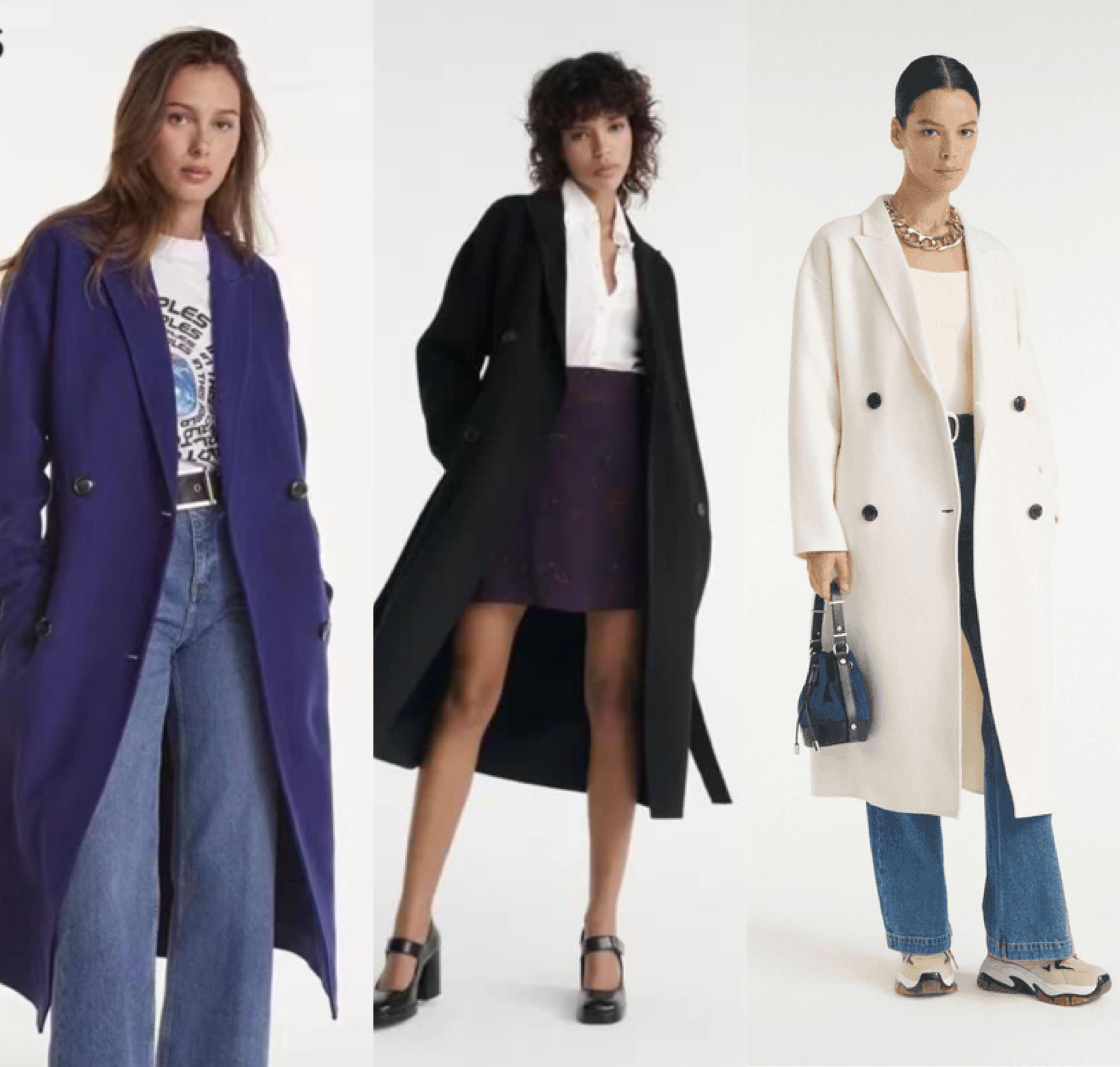 The Kooples Double breasted wool winter trench coat authentic black Ercu white and blue Women s Fashion Coats Jackets and Outerwear on Carousell
