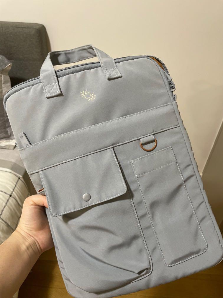 The Paper Bunny 15 inch laptop bag utility ash blue