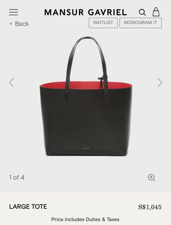 Mansur gavriel hotsell black large tote