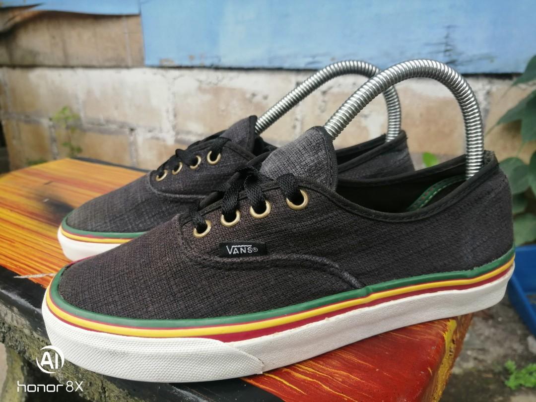 Vans black deals rasta shoes