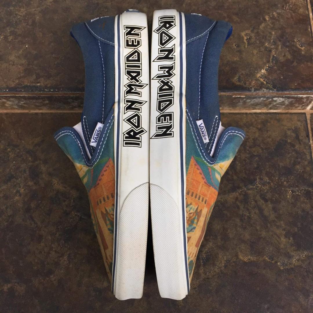 Vans X Iron Maiden slip-on (Category: Sneakers) located in General Santos City (Dadiangas). Submitted by cold_stone721 (Listing ID 1130449287, Image 2). Description: Vans X Iron Maiden. Size 9. Check photos for reference. P1800 shipped.
