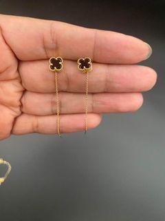 18 carat real gold VCA necklace and tictac earring