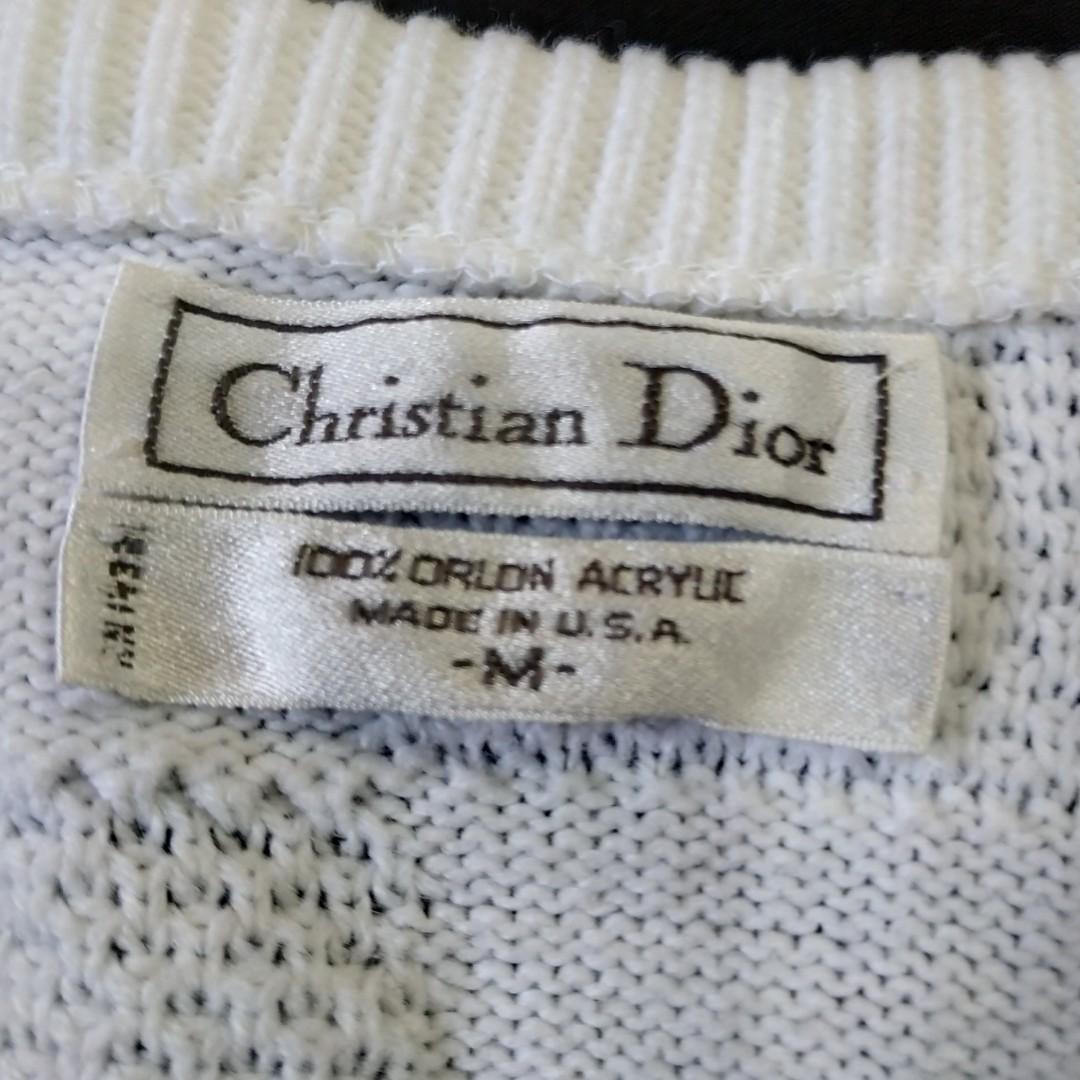 Vintage Christian Dior V-neck Sweater, Women's Fashion, Tops