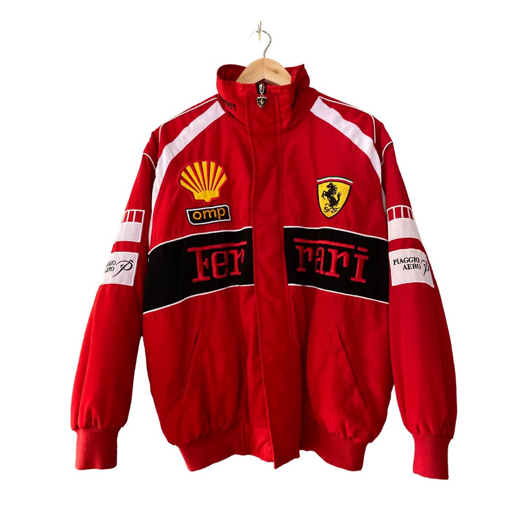 Vintage Ferrari F1 Bomber Jacket, Men's Fashion, Coats, Jackets and ...