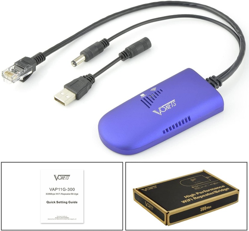 Bridge WiFi Vonets VAP11G-300 - Convertitore WiFi To LAN, Ripetitore 2.4GHz 300Mbps - Foto 10