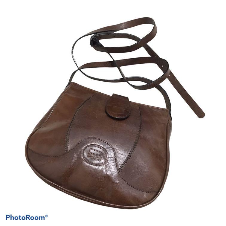 Vtg Pelco Genuine Leather Sling Bag