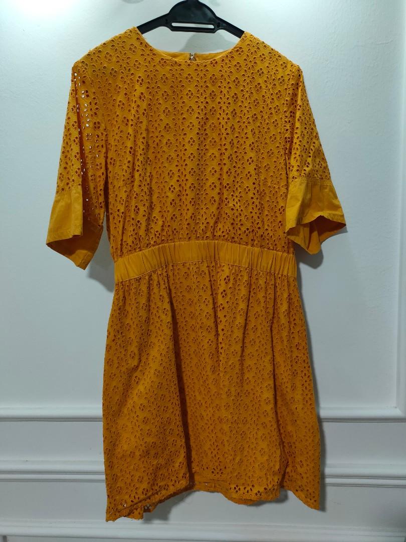 Warehouse mustard 2025 dress