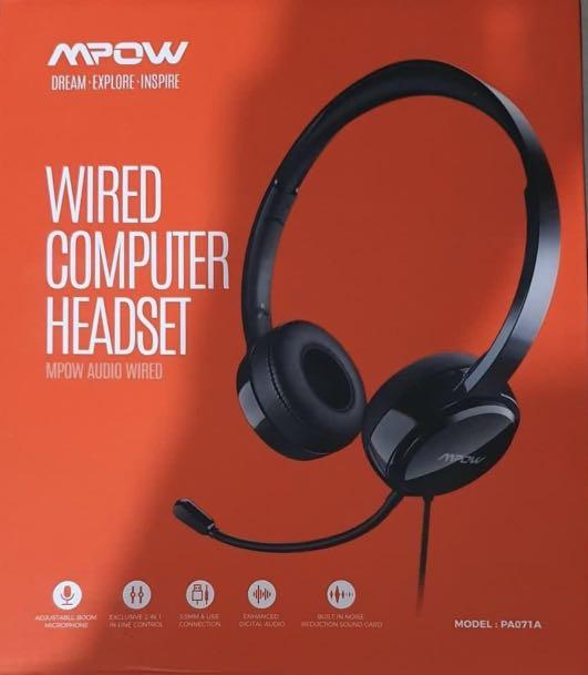 Wired computer headset mpow online