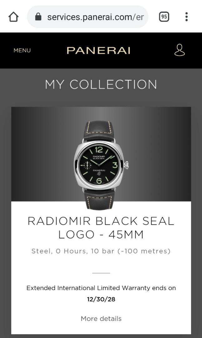 2019 Panerai Radiomir PAM 754 PAM 00754 Warranty till 30 Dec 2028