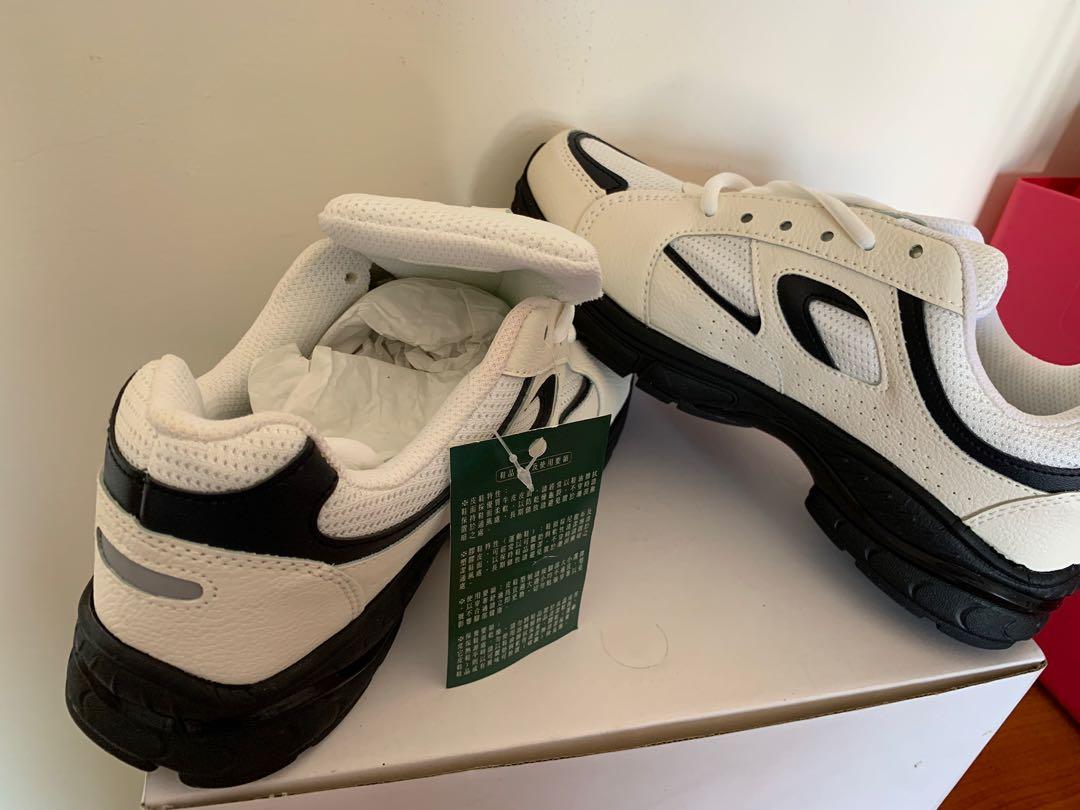 全新新款白豹鞋白布鞋運動鞋慢跑鞋休閒鞋6號25 5 公分黑底 運動休閒 運動鞋在旋轉拍賣