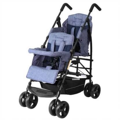 二手雙人嬰兒車 高低設計 不阻擋bb視野 兒童 孕婦用品 外出用品 外出用品 背帶 Carousell