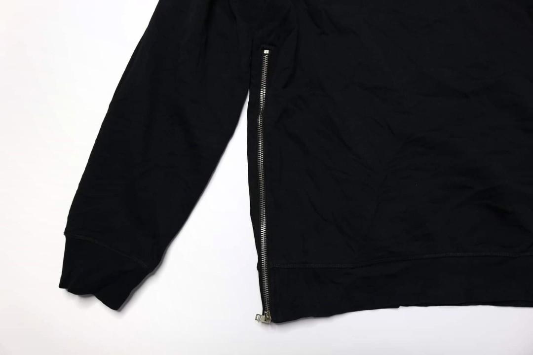 Acne Studios Side Zip Crewneck Sweatshirt (Category: Luxury Apparel) located in Makati City. Submitted by _collectorschoice_ (Listing ID 1066758313, Image 2). Description: Acne Studios Side Zip Crewneck Sweatshirt ° Authentic ° Patch logo ° Soft leather on neck part ° Side zip ° Cotton ° Size: Large on tag ° Width: 21 inches ° Lengt: 27 inches ° Riri zip ° Used once ° MOP: BPI or Unionbank ° Plus shipping fee ° Courier: JRS only (home pick up MWF