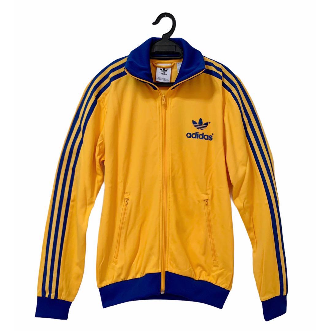 Yellow and blue adidas hotsell track top