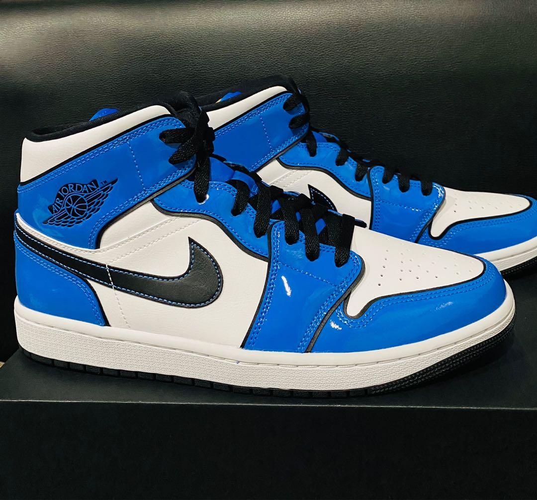 Air jordan 1 mid laser blue, Men's 