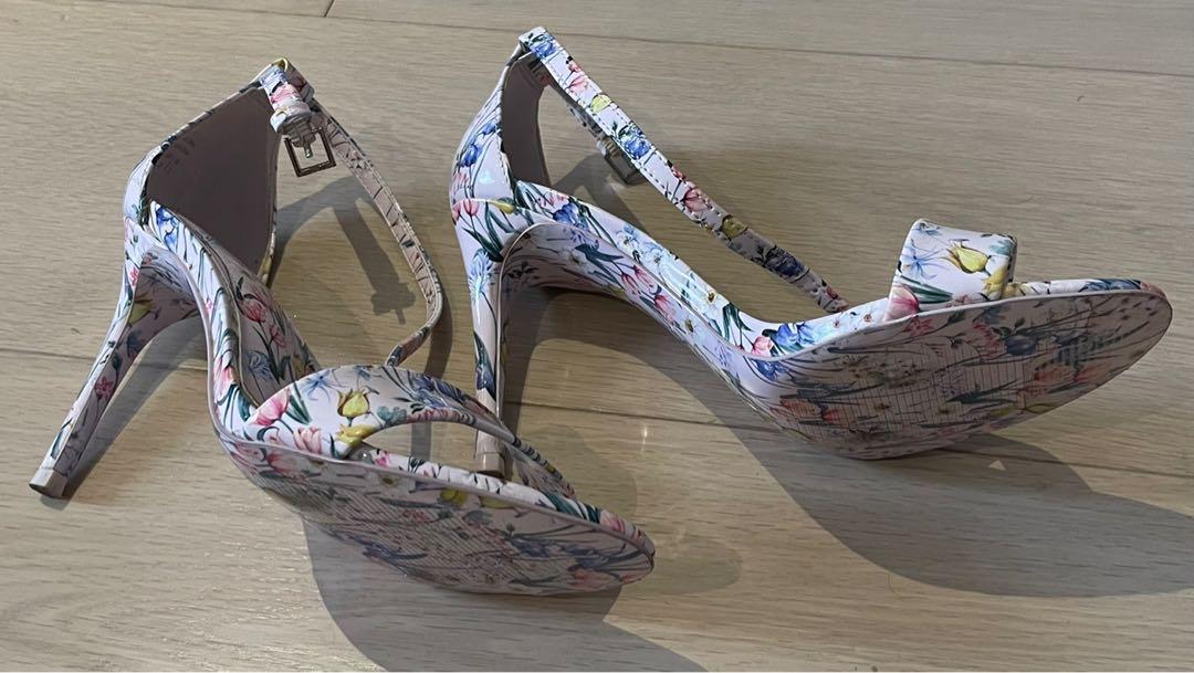 Aldo cally floral print ankle strap Women s Fashion Footwear
