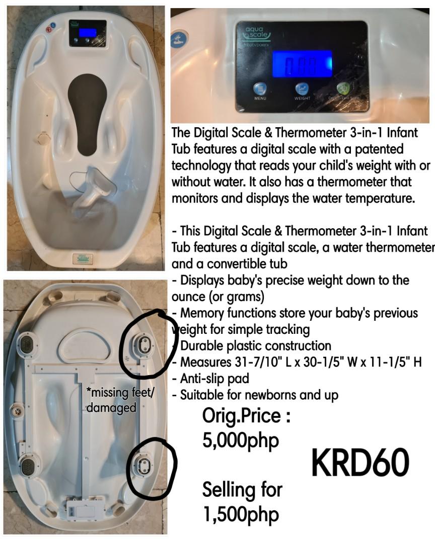 Aqua Scale Baby Bath Tub Babies Kids Bathing Changing Bathtub Bath Accessories On Carousell