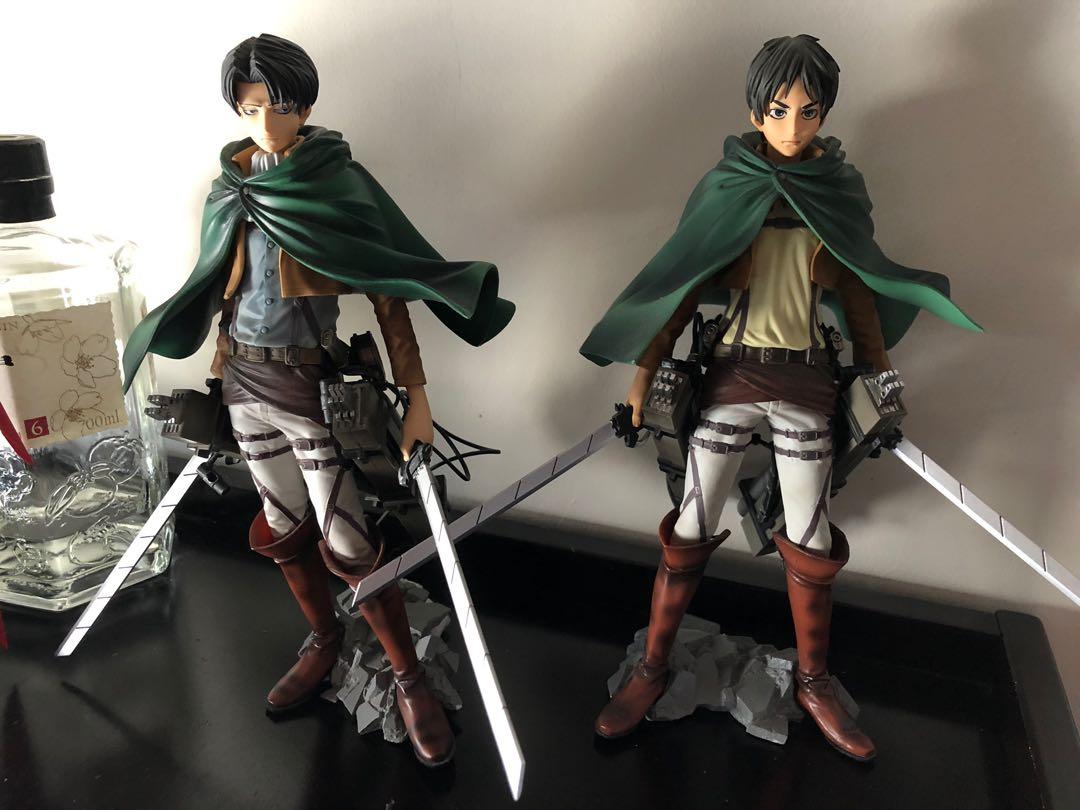Attack On Titan Eren Jaegar Levi Ackerman Master Stars Piece Figurine Hobbies Toys Toys Games On Carousell