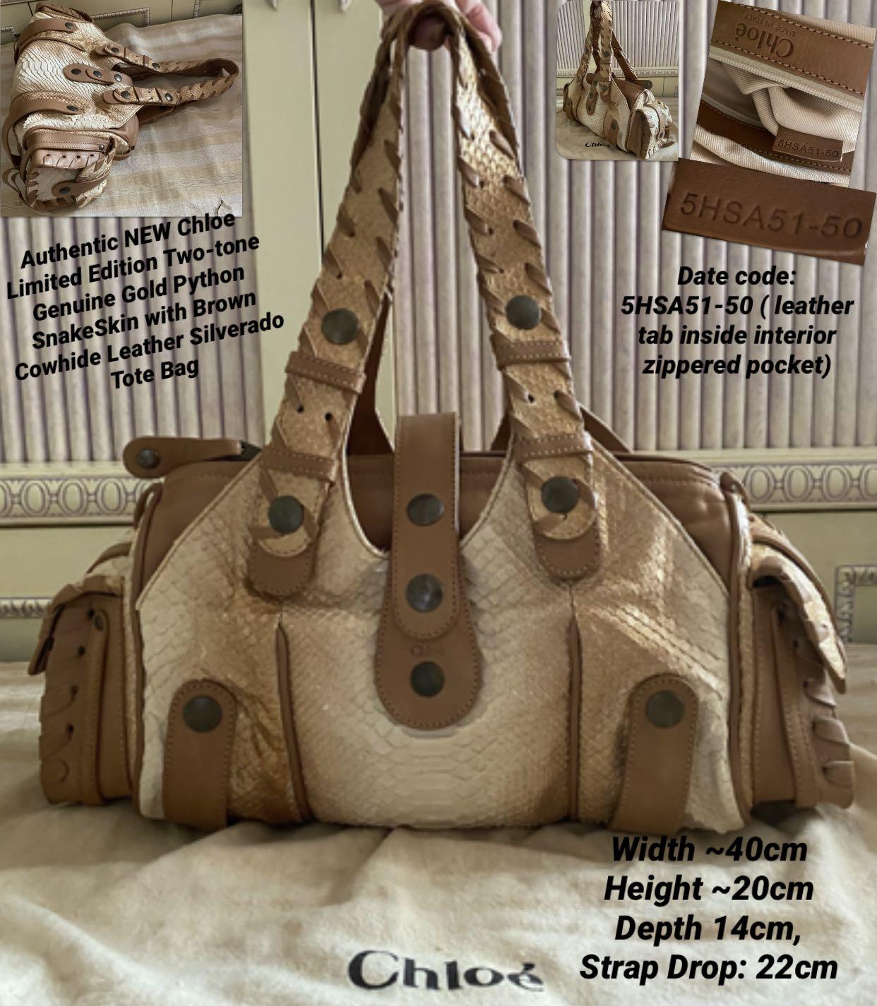Chloe python silverado clearance bag