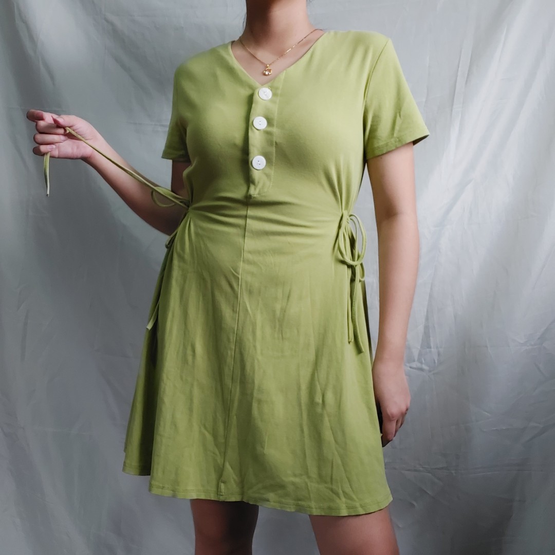 Avocado Green Dress Women S Fashion Dresses Sets Dresses On Carousell