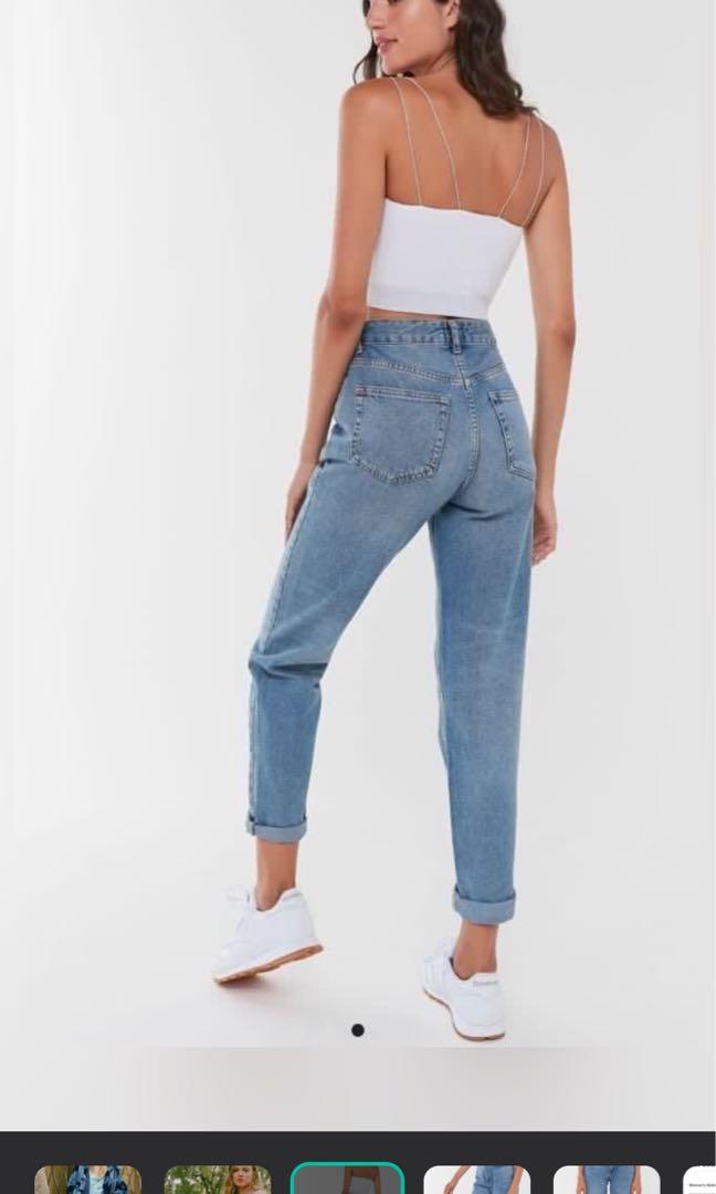 bdg high waisted mom jeans light wash