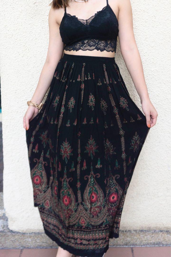 boho beach skirt
