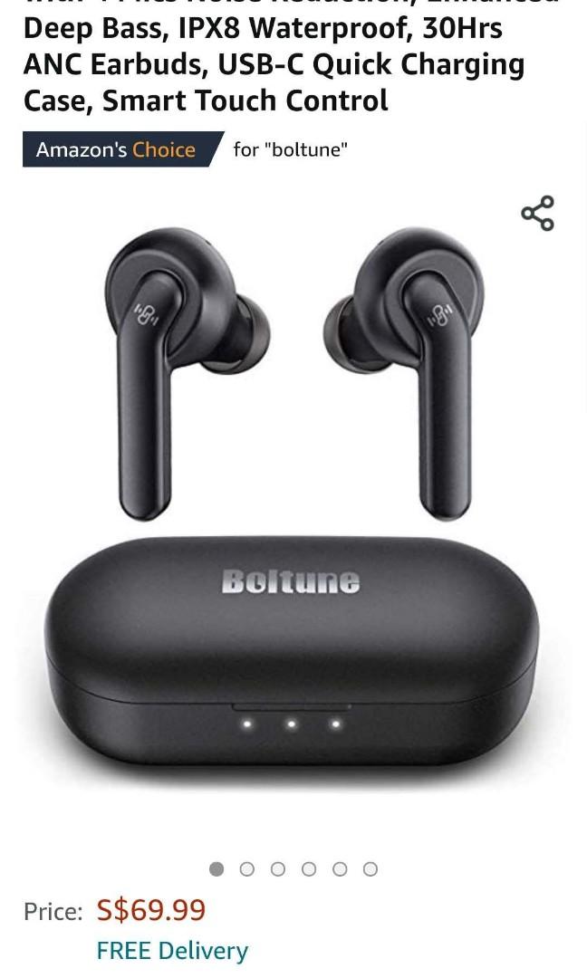 Boltune ANC True Wireless Stereo Earbuds BT BH023 Audio Earphones on Carousell