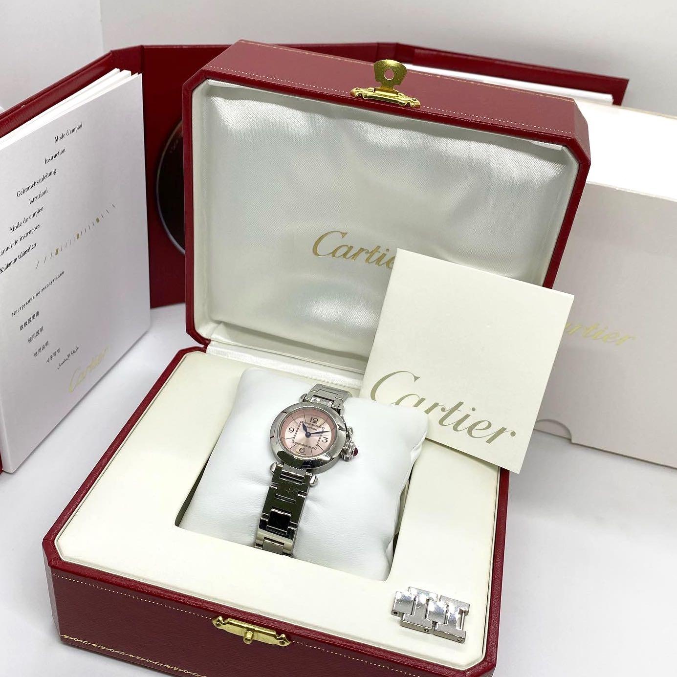 Cartier Miss Pasha 27mm Quartz Watch W3140008 wrist 15 5 2 links 207004838