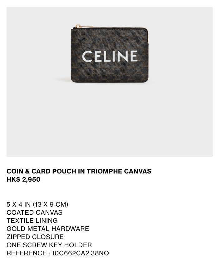 COIN AND CARD POUCH IN TRIOMPHE CANVAS - BLACK