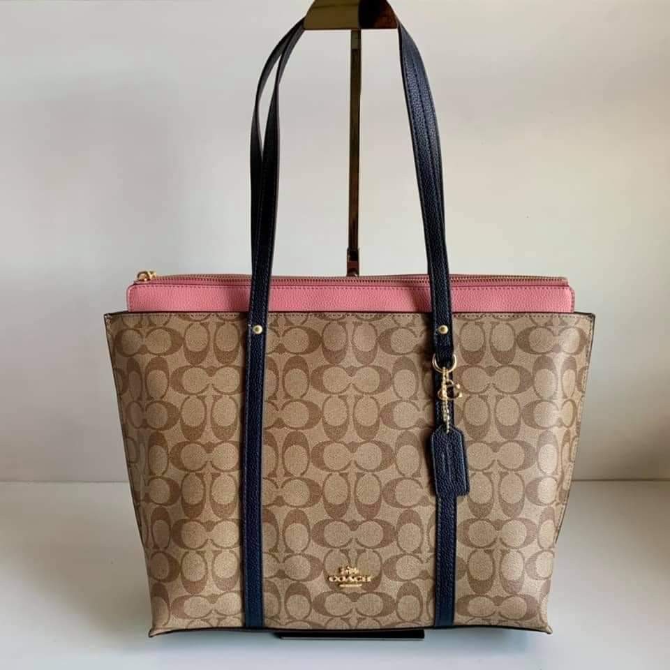 Coach May Tote in Signature, Luxury, Bags & Wallets on Carousell