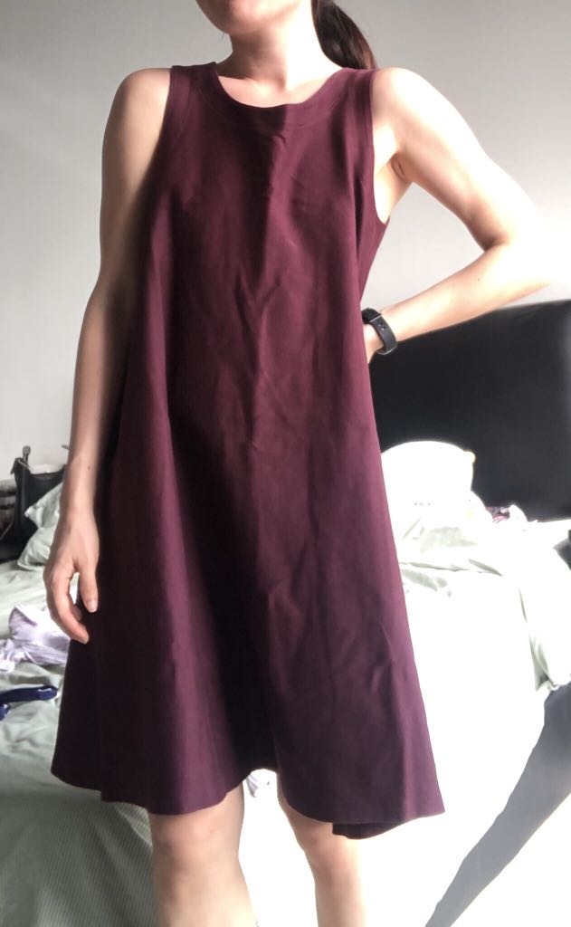 COS maroon dress Women s Fashion Muslimah Fashion Dresses on