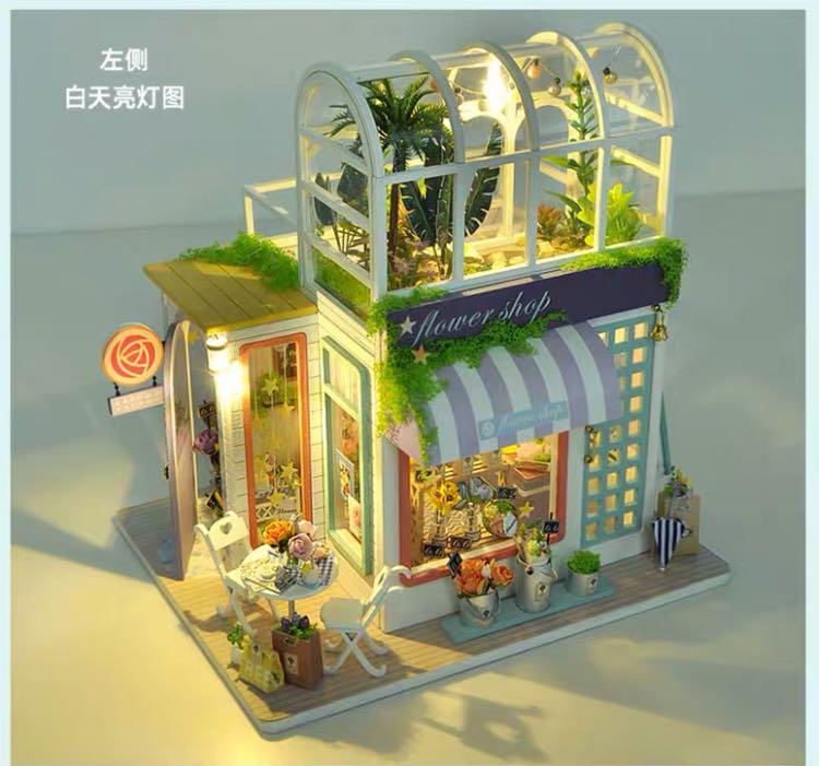 Diy小屋模型花之信園藝坊led燈生日情人節禮物 手作 自家設計 手作產品 飾物 Carousell
