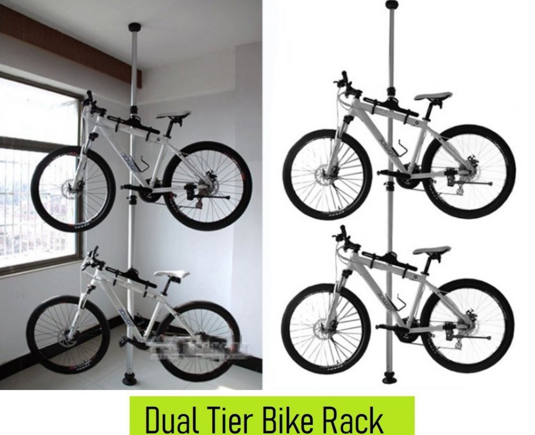 Dual Bicycle Tower Rack Sports Equipment Bicycles Parts Parts Accessories on Carousell