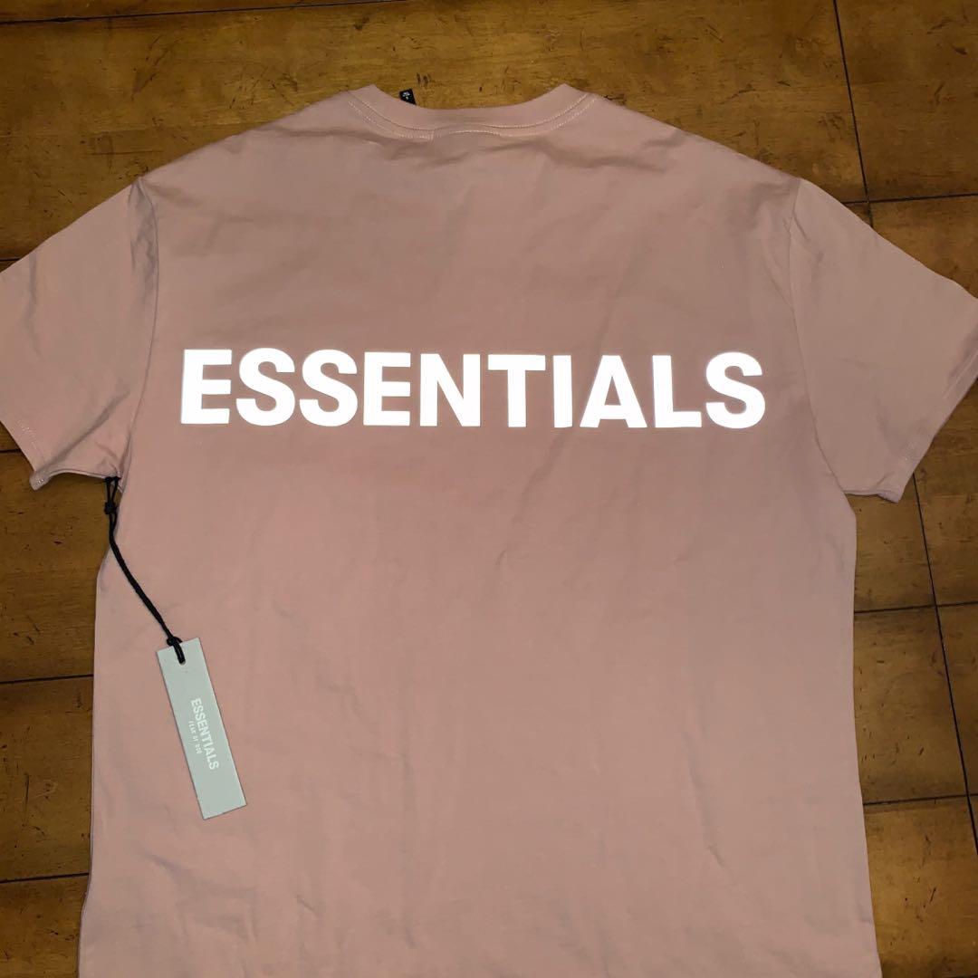 Fear Of God Essentials Pink 3m Logo T Shirt Men S Fashion Tops Sets Tshirts Polo Shirts On Carousell